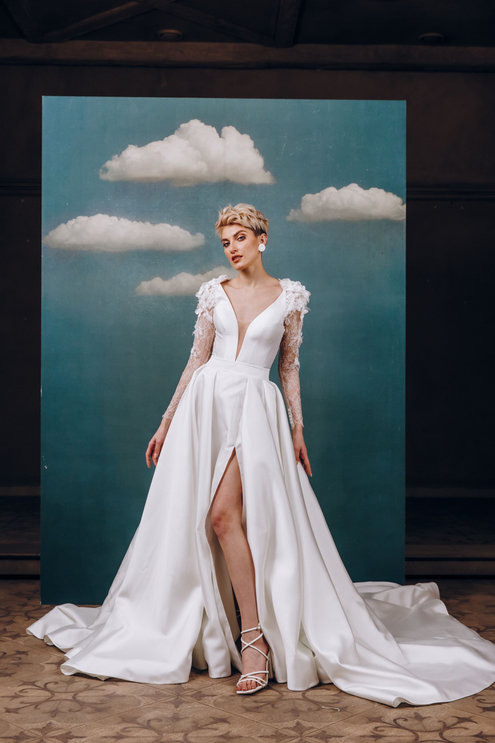 Terry wedding dress, front view