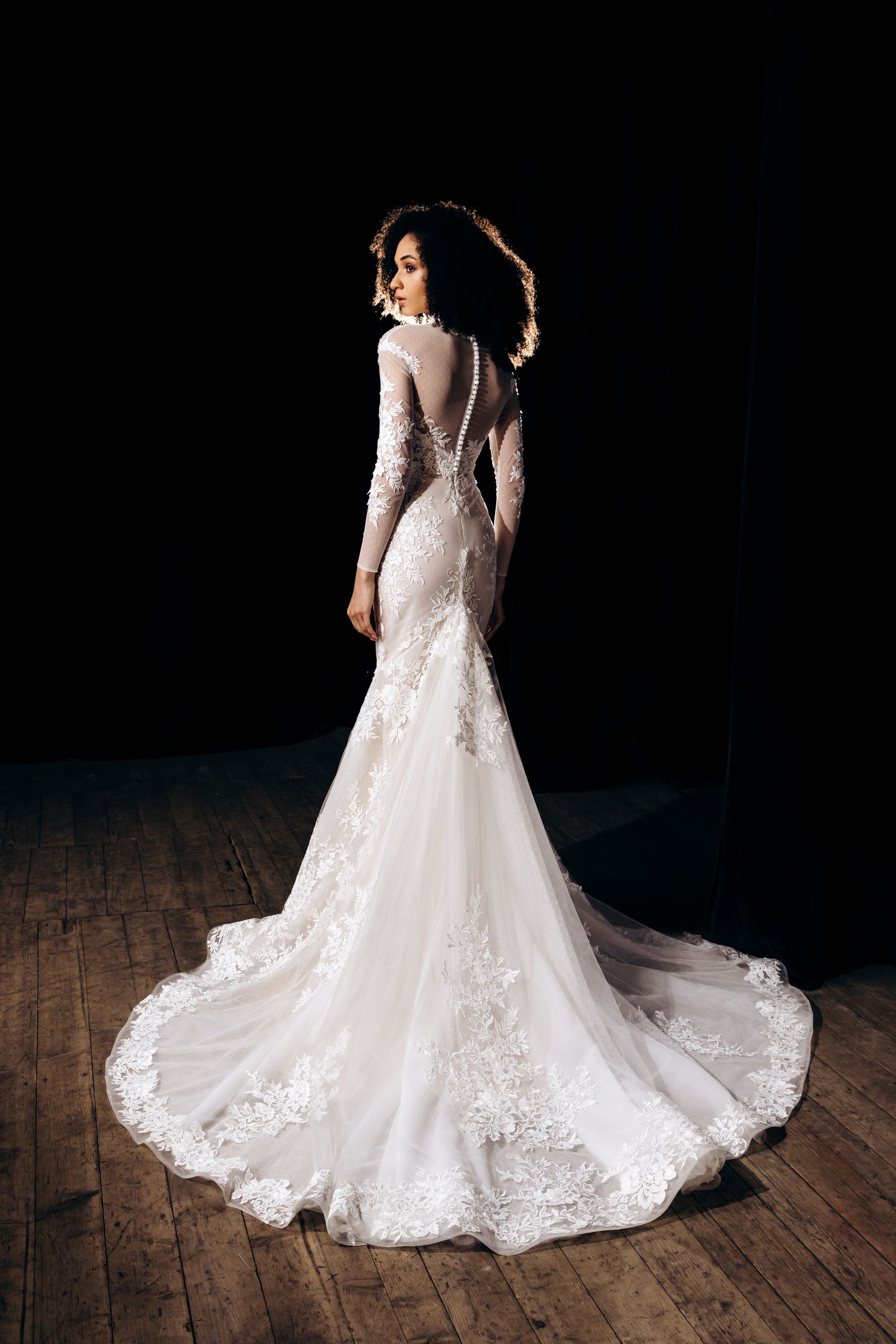 Tiffany wedding dress, back view
