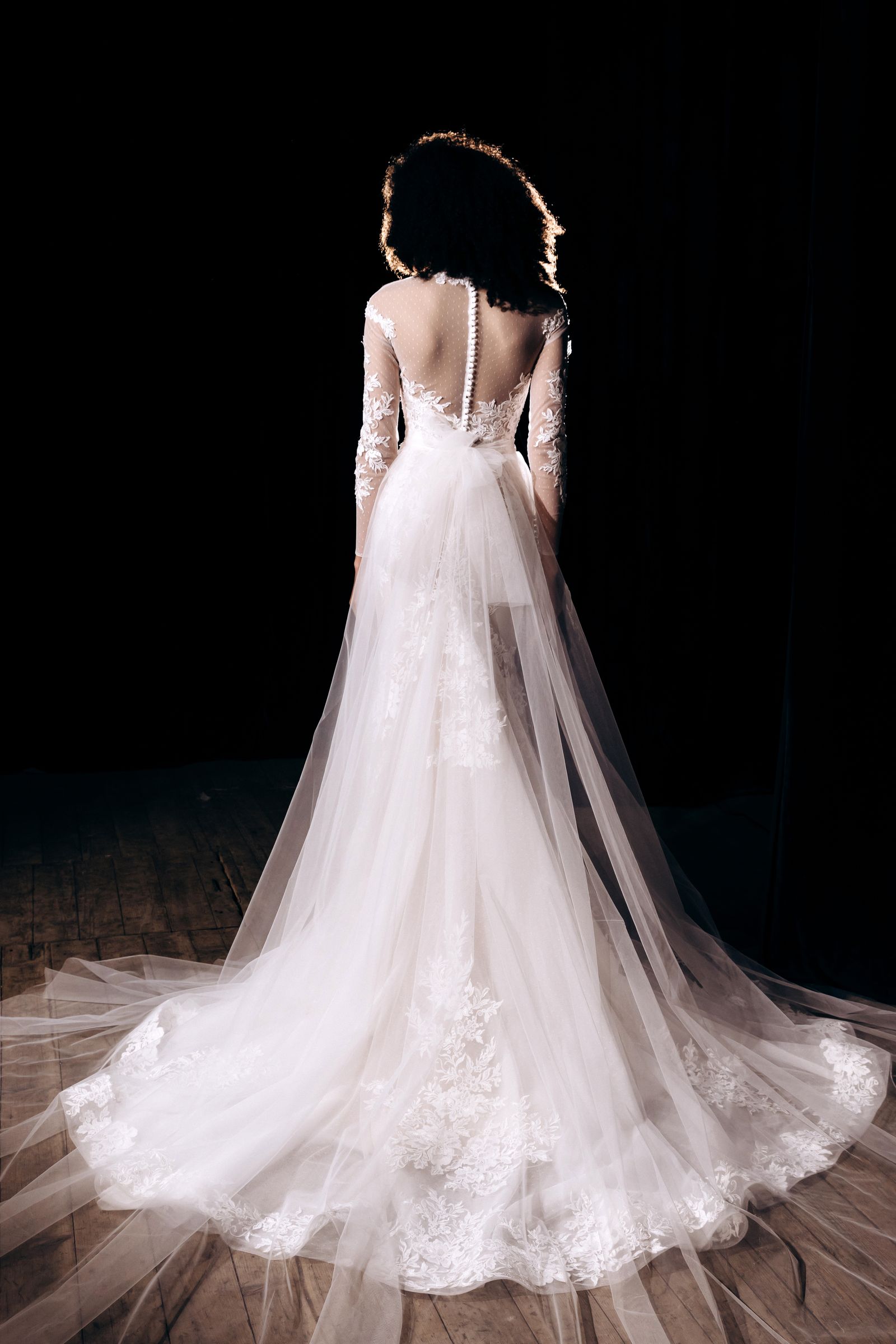 Tiffany wedding dress, back view