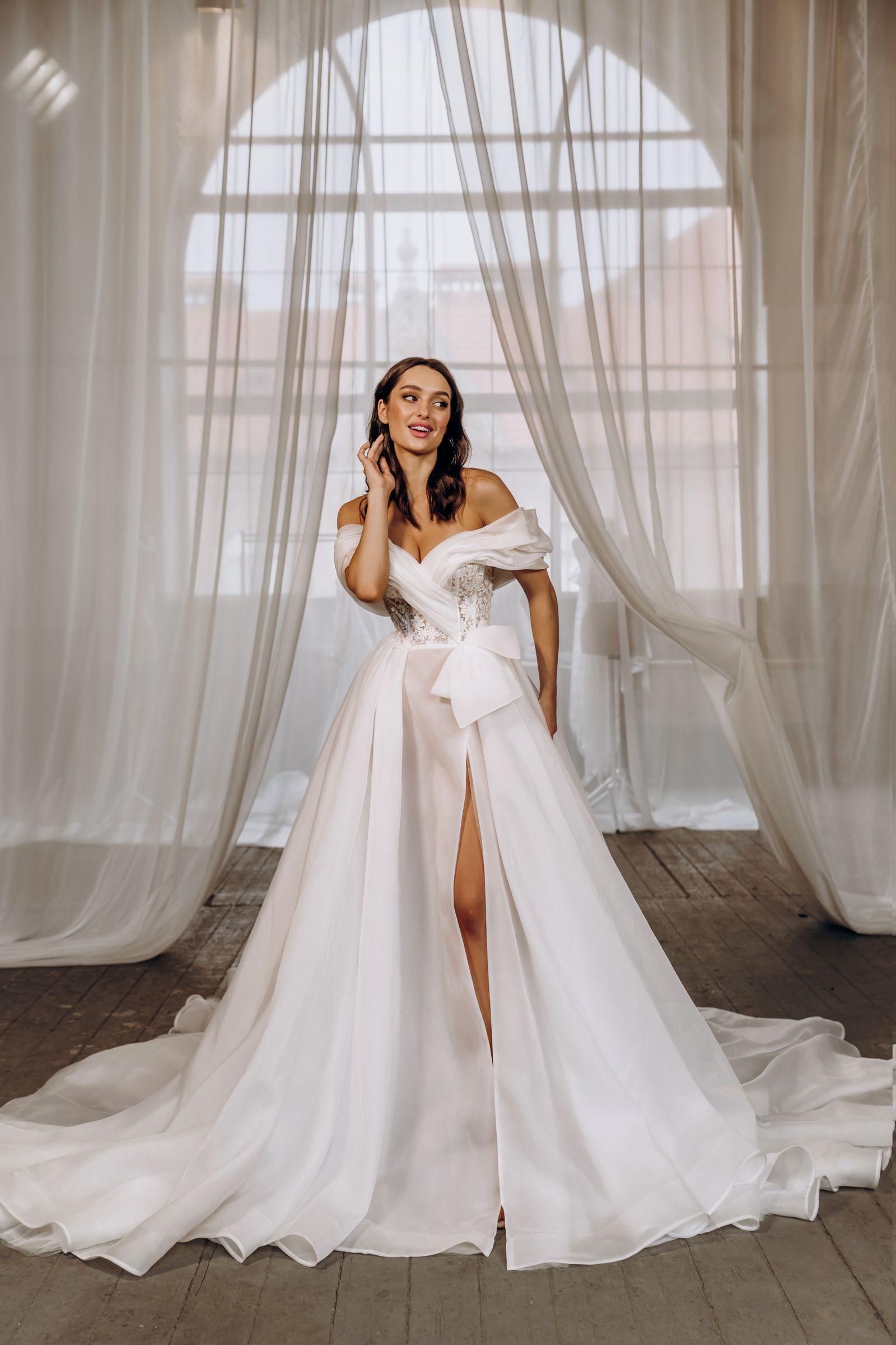 Tonia wedding dress, front view
