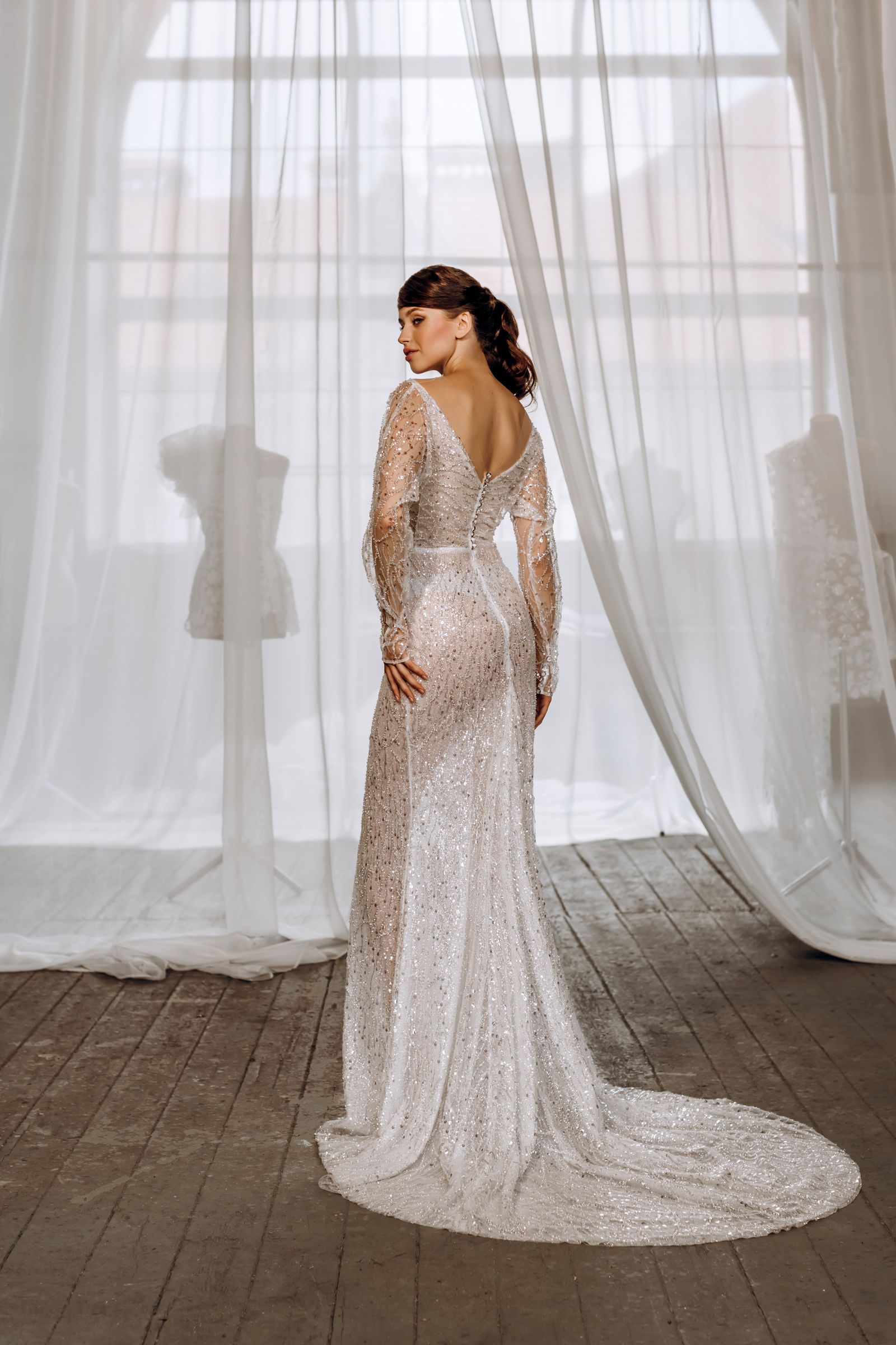 Veronica wedding dress, back view