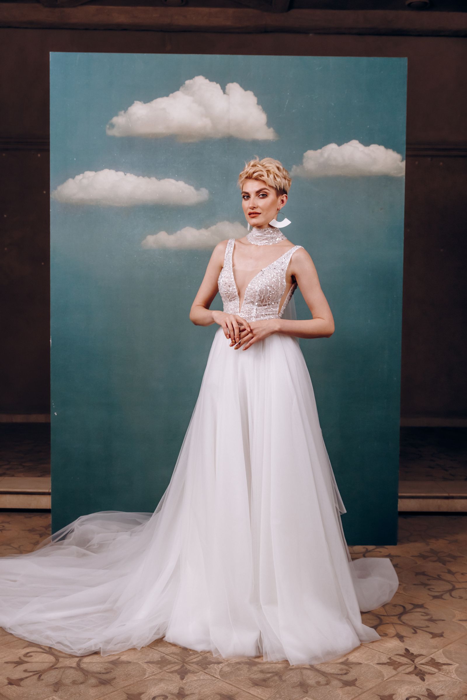 Viola wedding dress, front view