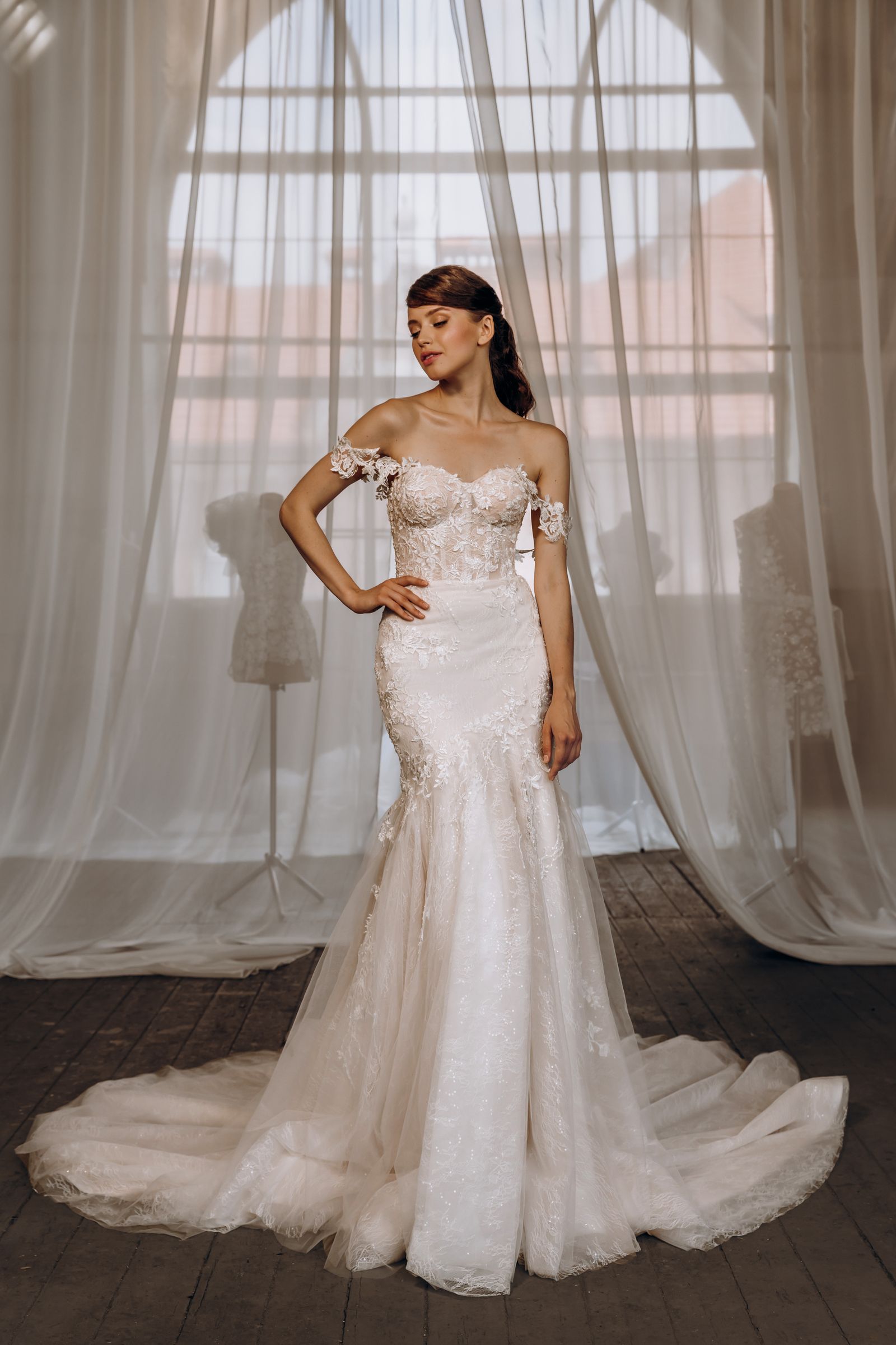 Wendy wedding dress, front view